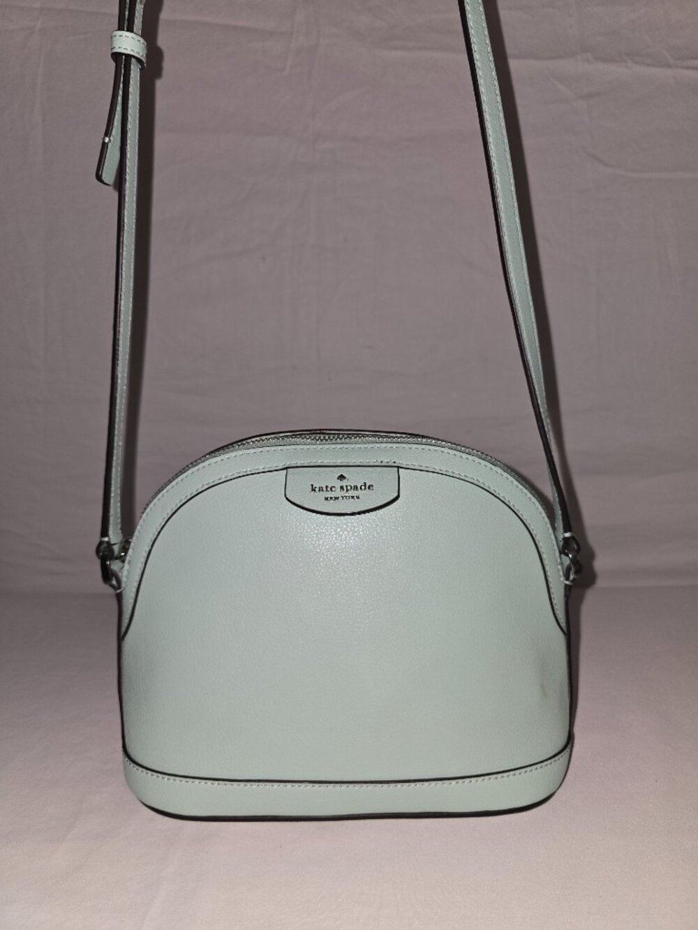 Kate Spade Sylvia Spring Medow (Light Mint) Leather Dome Crossbody Shoulder Bag